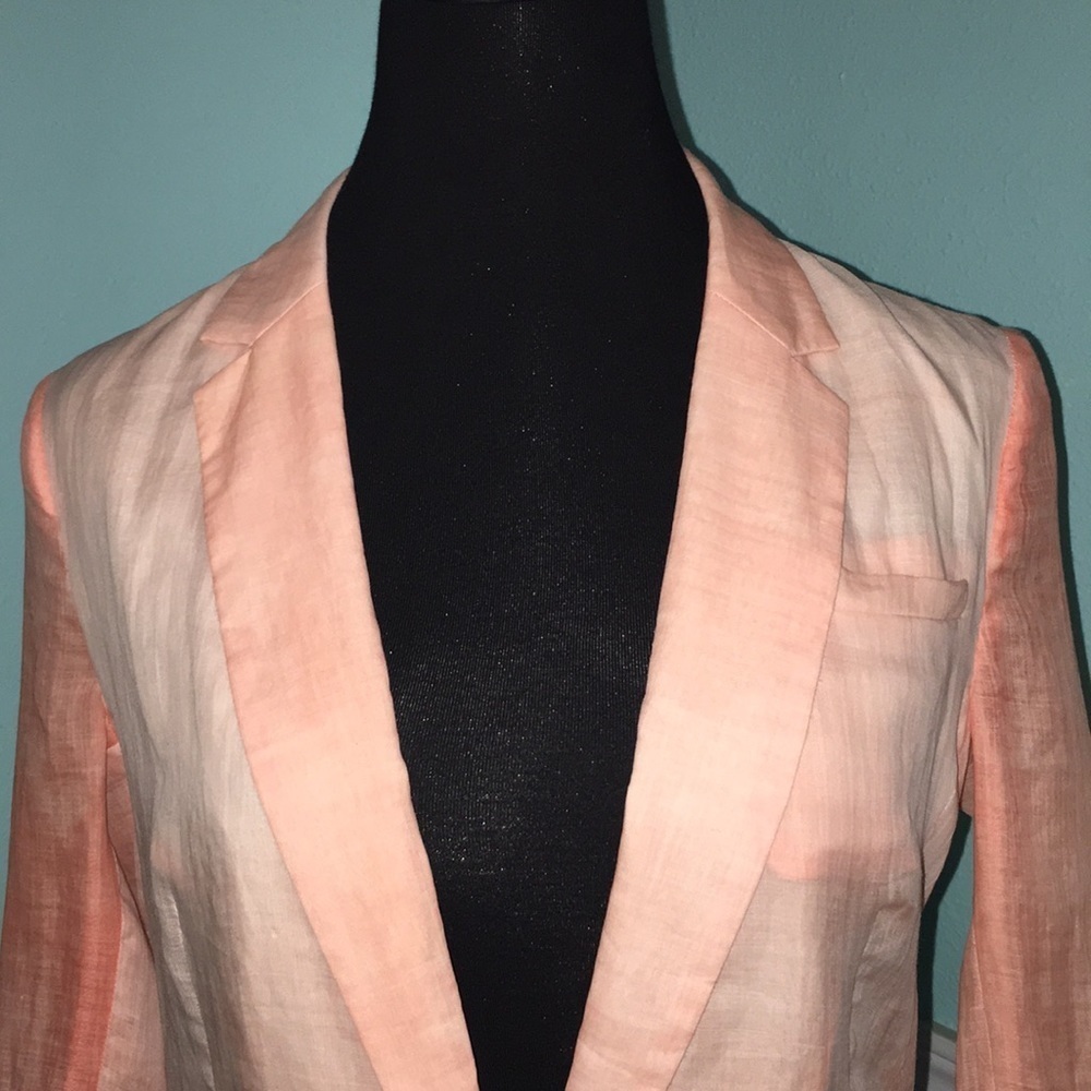 Elizabeth And James ~Linen Peach Jamie Blazer Sz 6 — image 7 of 8